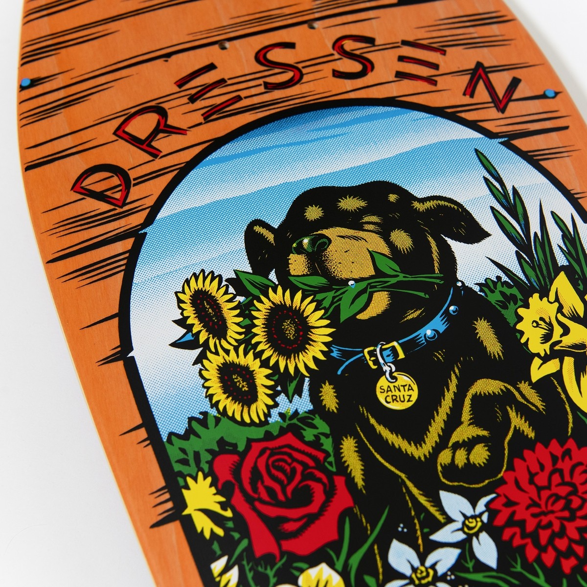 Santa Cruz Eric Dressen PUP Skateboard Deck ORANGE STAIN | eBay
