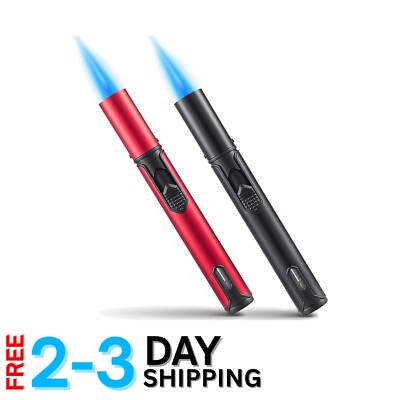 Compact and Safe 6-Inch Butane Torch Lighter Set - Perfect for Grilling & Crafts