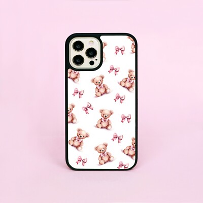 Teddy Bear Bow Bows Coquette Girl Aesthetic Pink Phone Case/Cover
