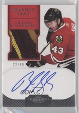 2011 Panini Dominion Rookie Short Print 22/99 Brandon Saad #185 Patch Auto 8sr