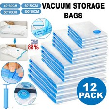 Travel Vacuum Suction Bag Save Space Shrinks Bedding Clothes Storage 4 Sizes UK