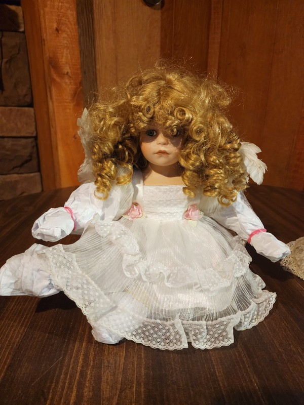baby's dream angel porcelain doll 
