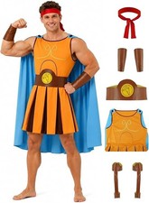 Roman Soldier Costume Men Gladiator Warrior Halloween Cosplay Adult 3XL NEW