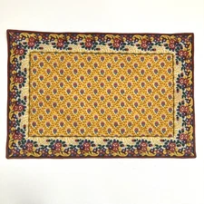 Pierre Deux Yellow French Country Quilted Placemat 12"x18"