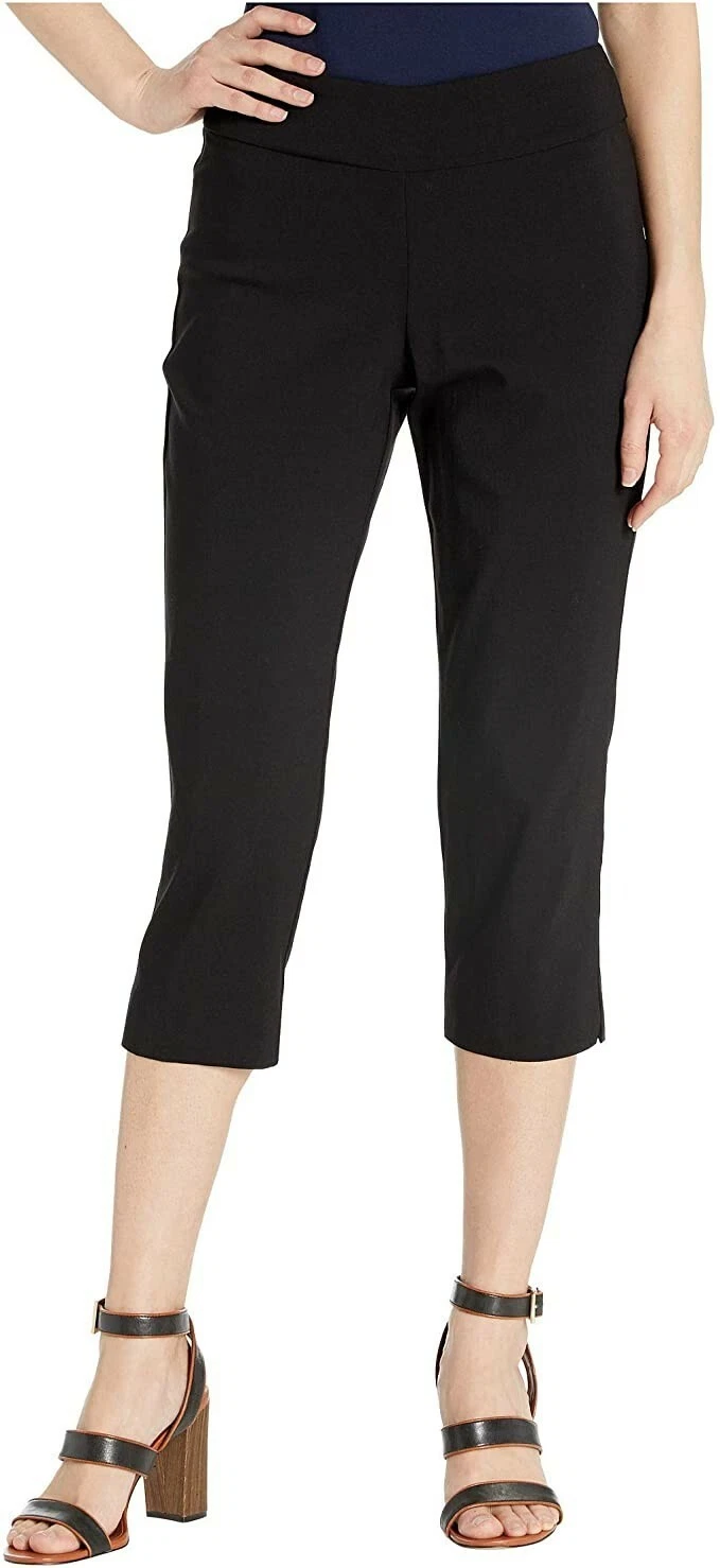 Krazy Larry Womens Pull-On Capri Pants Black Size 4
