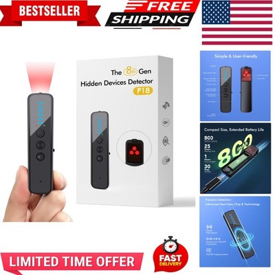 Upgraded AI-Powered Hidden Camera Detector - Compact & Portable Privacy Shield