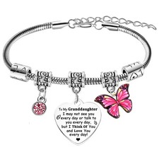 Wimeiren Granddaughter Charm Bracelet Birthday Gifts for Granddaughter Gifts ...