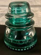 Vintage 1930’s Hemingway  Number 42 Glass Insulator In Aqua