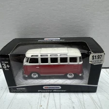 2004 Kid Connection Power Racer VW 23 Window Van Diecast Red/White Sealed new