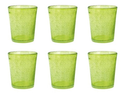 H&H 6 Tafelgläser Jade aus grünem Glas cl 32