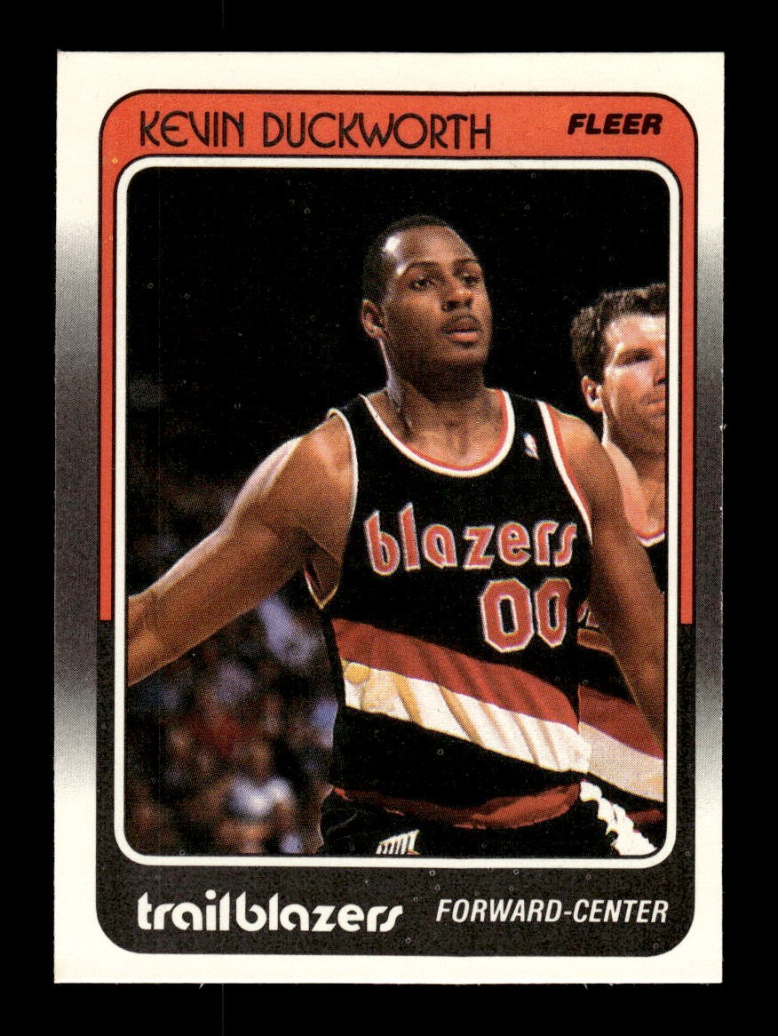 1988-89 Fleer Basketball #93 Kevin Duckworth Rookie RC Portland Trail Blazers