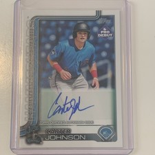 Topps Pro Debut 2025 Carter Johnson Autograph Rookie Jupiter Hammerheads PD-187