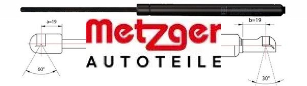 Metzger 2110506 Gasfeder FüR Koffer-/Laderaum Gasfeder GasdäMpfer FüR Toyota-image