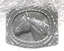 Silver Fine Detail Horse Head Silver Engraved Double Frame 1993 EGC USA Made