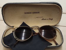 Vintage 1990s Giorgio Armani 186-703 Clip-on Sunglasses With Case Cloth