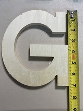 7 Inch Tall Park Lane Raw Wood Wooden Letter :  G  