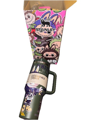 #ad Stanley 40oz Green Tumbler Stainless Steel H2.0 FlowState Quencher with Straw $30.00