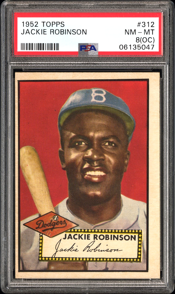 ⚾ 1952 TOPPS #312 JACKIE ROBINSON PSA 8 SP High Number Dodgers