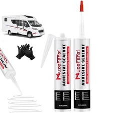 RV Roof Sealant 2-Pack – Non-Sag Waterproof Silicone Caulk for Roofs, Trailers