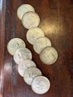 (10) 40% Silver Kennedy Half Dollars 1965-1969 $5 Face Value Constitutional USA