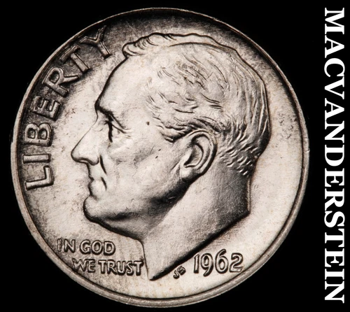 1962 Roosevelt Dime- Silver Choice Gem Brilliant Uncirculated  #i4117