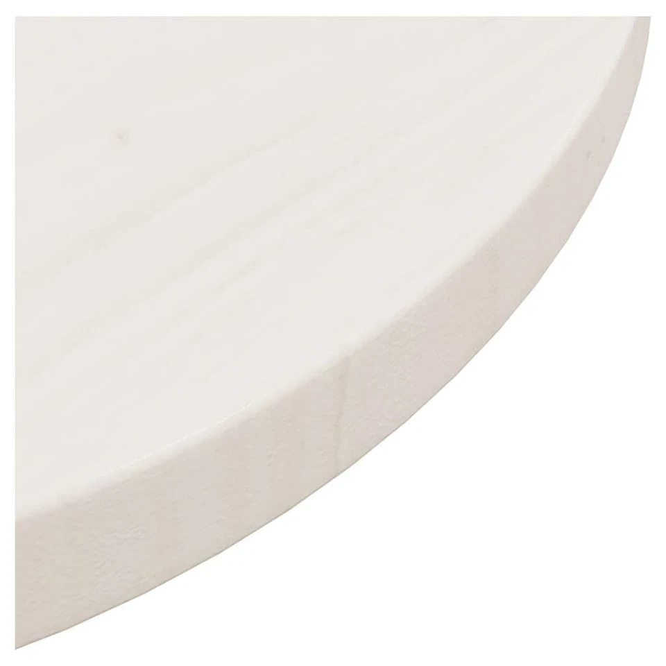 Table Top White Solid Pine Wood 15.7 in diameter Table Top - Image 4 of 4