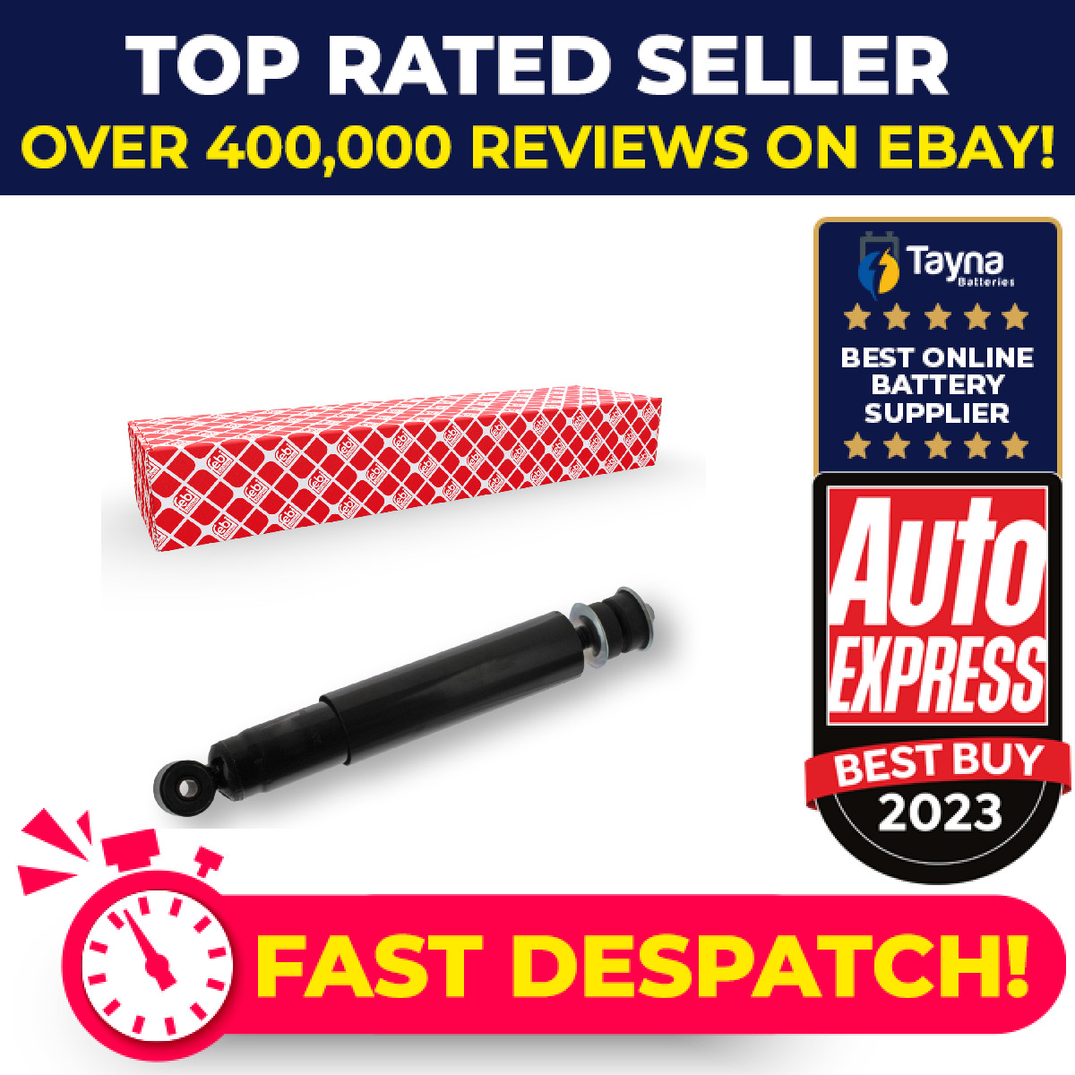 2x Shock Absorbers (Pair) Front 20371 Febi Damper 81437016793 Quality Guaranteed