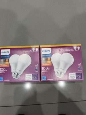 LED Dimmable Warm Glow Effect A19, Flicker-Free, Eyecomfort Technology 100w SET