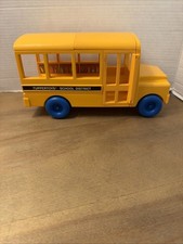 Vintage Tuppertoys School Bus Yellow Plastic Classroom 1987 Made in USA
