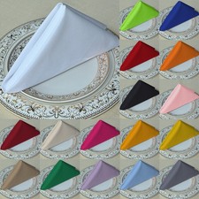 Dinner Cloths Napkins 100% Cotton Fabric 48cm Serviettes Washable Wedding Party
