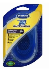 Dr. Scholl's Comfort Heel Cushions Massaging Gel Men's Size 8-13 One Pair