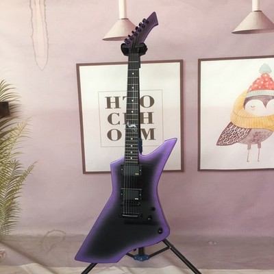 James Hetfield Snakebyte Explorer Purple Electric Guitar  Snake Inlay Best Gifts