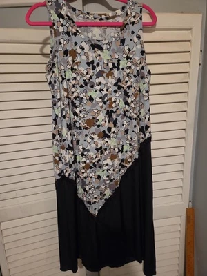 NWOT LOGO by Lori Goldstein Modal Blend Sleeveless Maxi Dress ~ LOVELY SIZE M P - Image 1 of 4