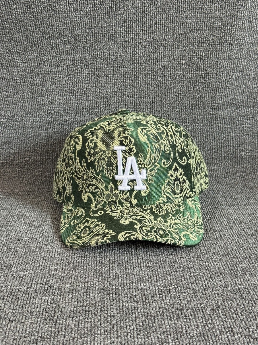 Mitchell & Ness Los Angeles Dodgers MLB Green Paisley Floral Snapback Hat Cap
