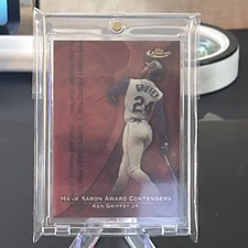 1999 Topps Finest HANK AARON AWARD CONTENDERS #HA8 W/Peel Ken Griffey Jr MLB HOF