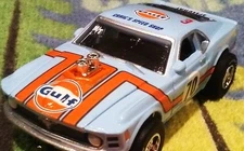 1970 FORD MUSTANG  BOSS   CUSTOM  SLOT CAR  GULF   GAS / OIL     NEW  / HO SCALE