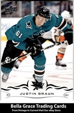 2018-19 Upper Deck Justin Braun #403 San Jose Sharks NHL Hockey