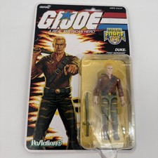 Super7 ReAction  DUKE Commander Tiger Force Gi Joe 3.75  figure Damaged Card