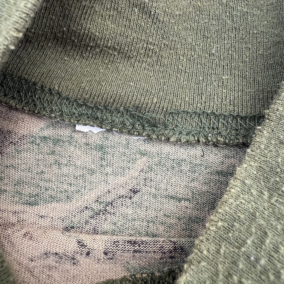 Vintage Camouflage Shirt Mens 2XL Camo Woodland Plus Long Sleeve Mock Neck 90s - Image 2 of 4