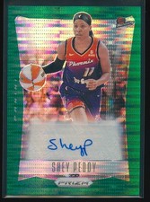 Shey Peddy 2024 Panini Prizm WNBA Throwback Green Pulsar /25 #TB-SP Auto