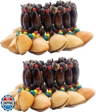 Vilihkc 2 PCS African Tribal Style Nuts Handbell Seed Rattle Brac