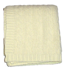 Northpoint Yellow Cable Knit Chenille Baby Blanket Soft Lovey Boy Girl
