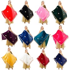 Way2Like Velvet Dupatta Heavy Gota Patti Leaf Work Chunni Hijab Scarf Party Wrap
