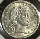 1912 25c Barber Quarter ~ UNC Details