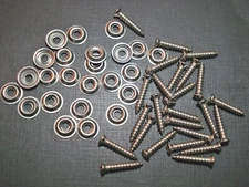 25 pcs #8 x 7/8" w/#6 head stainless kick panel door interior trim screws Frazer