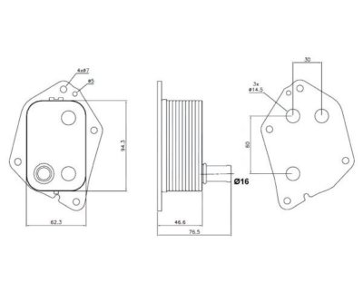 NRF Oil Cooler, engine oil 31159
