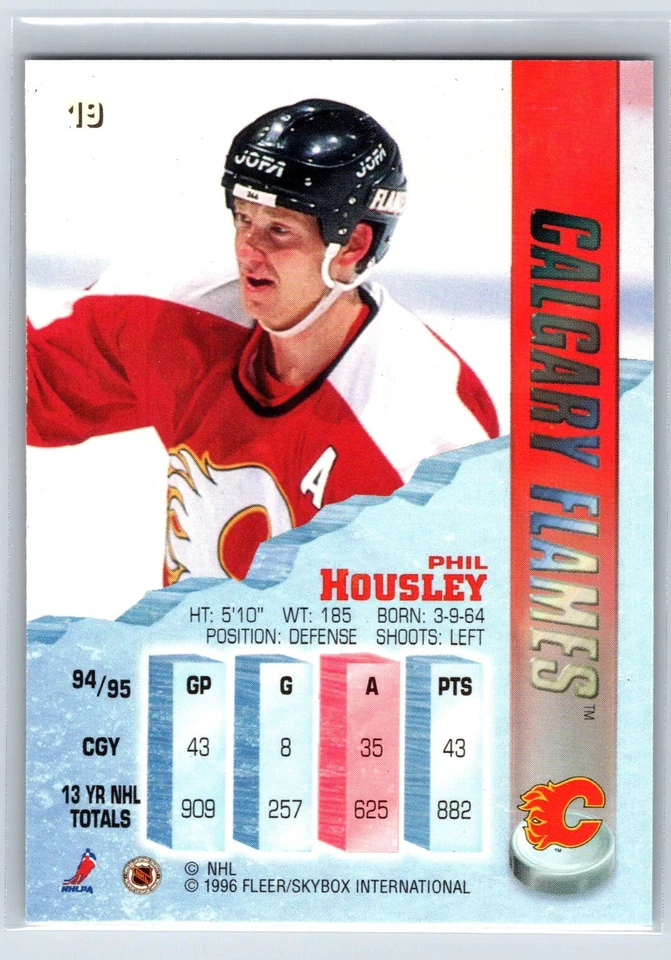 1995-96 Metal Phil Housley Calgary Flames #19 - Image 2 of 2