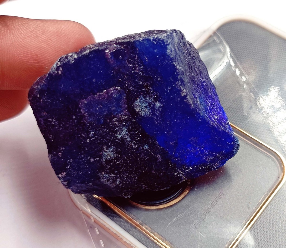 Saphir Bleu D'Afrique Naturel - 6 Mm X 4 Mm, Traitement Diffusion Béryllium, 0.57 Ct, Rare