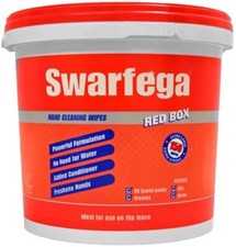 RED BOX HEAVY DUTY HAND WIPES X 150 SRB150W Swarfega Genuine Top Quality Product