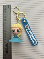 Elsa Rubber Metal Keychain Disney Frozen New Fast Shipping